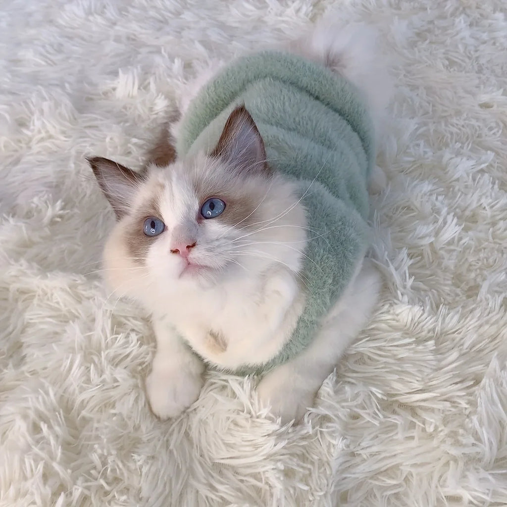 Warm Winter Pet Vest for Cats & Small Dogs