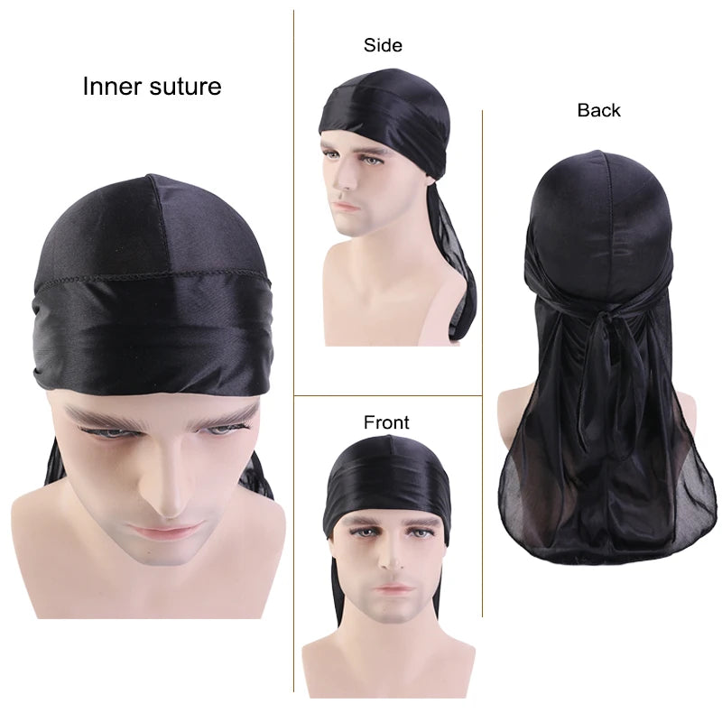 Unisex Silky Long Tail Durag