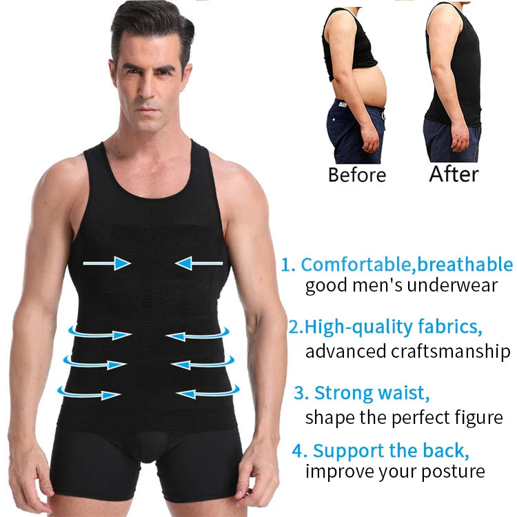 Men’s Compression Body Shaper Vest