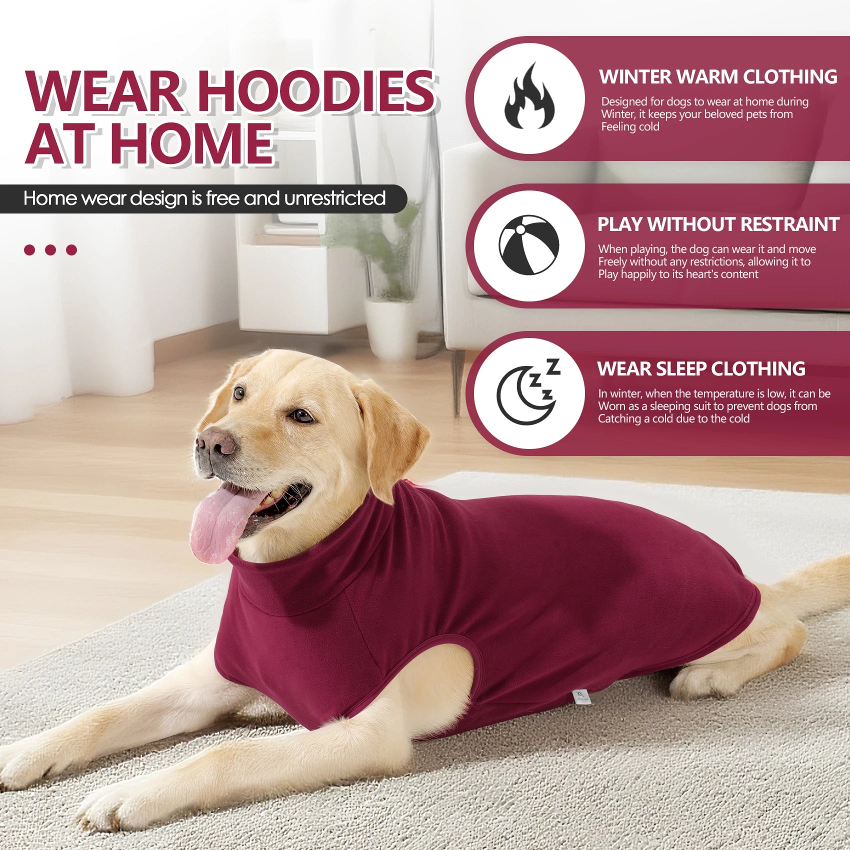 Fleece Dog Sweater – Soft Stretch Pullover Jacket for Dogs