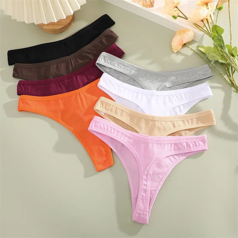3Pcs/Set Seamless Thong Cotton