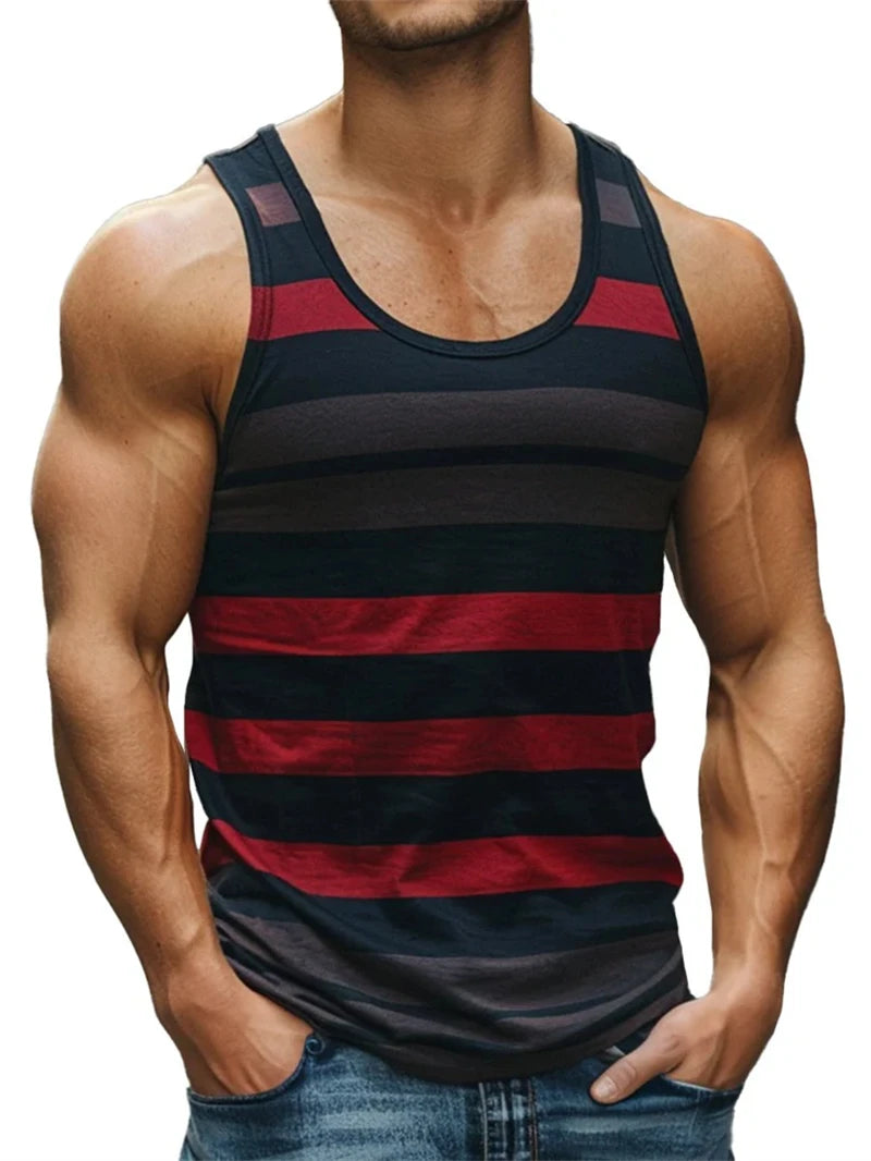 Men’s Retro Striped Tank Top