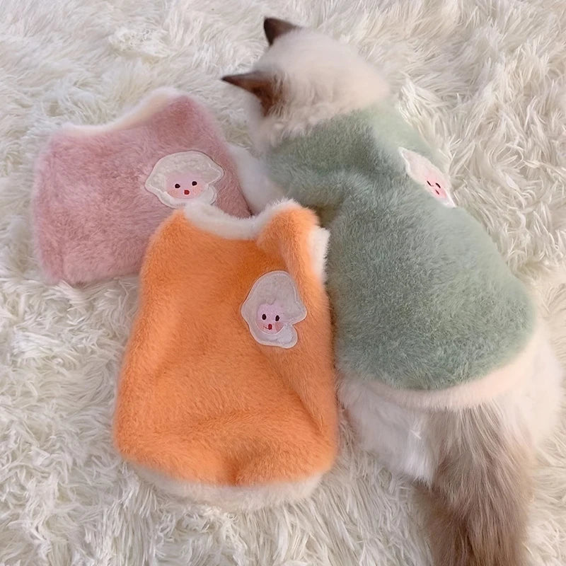 Warm Winter Pet Vest for Cats & Small Dogs