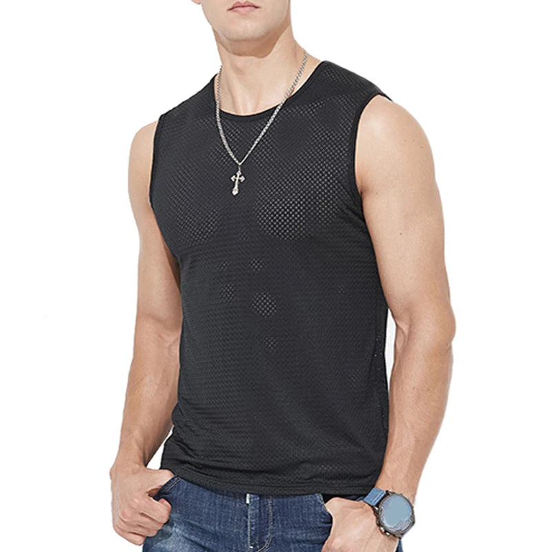 Men’s Sleeveless Mesh Top