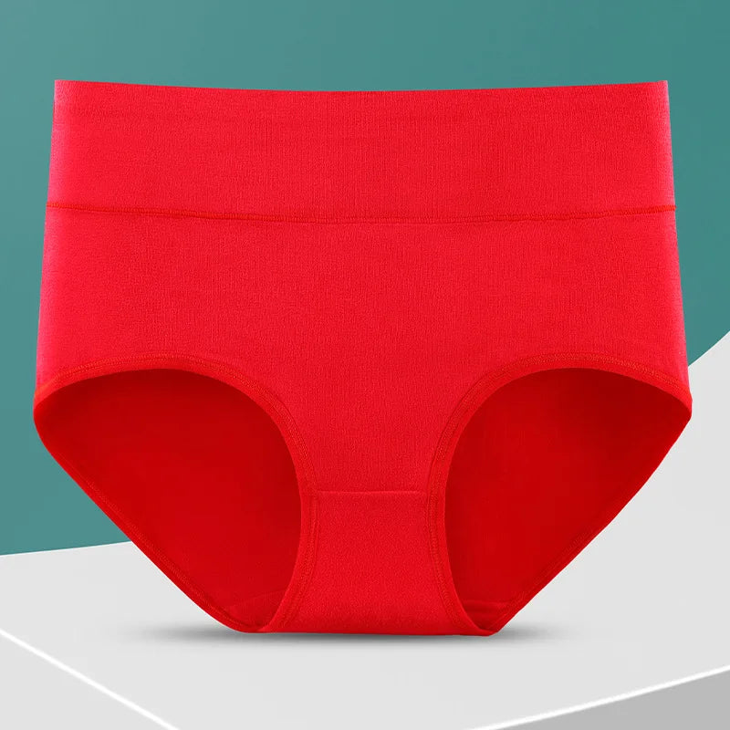 4pcs/pack High Waist Underwear Cotton Panties Women