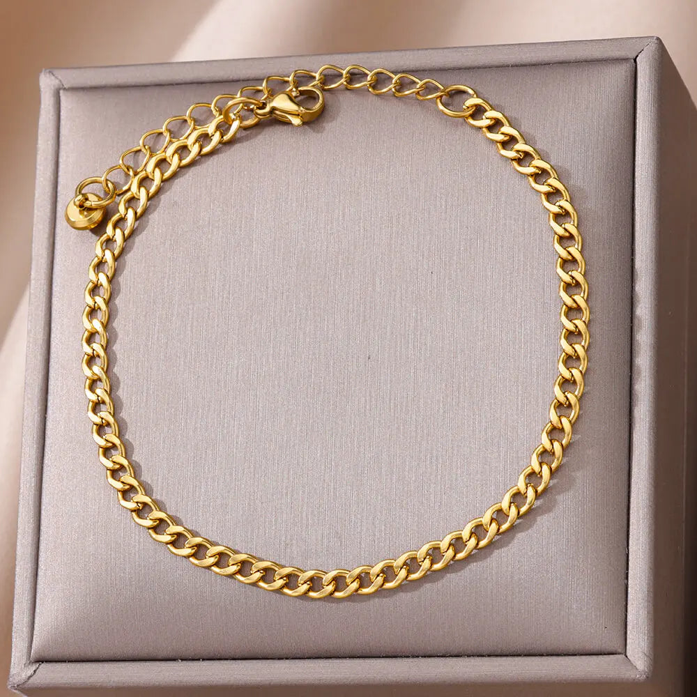 Twisted Gold Anklet