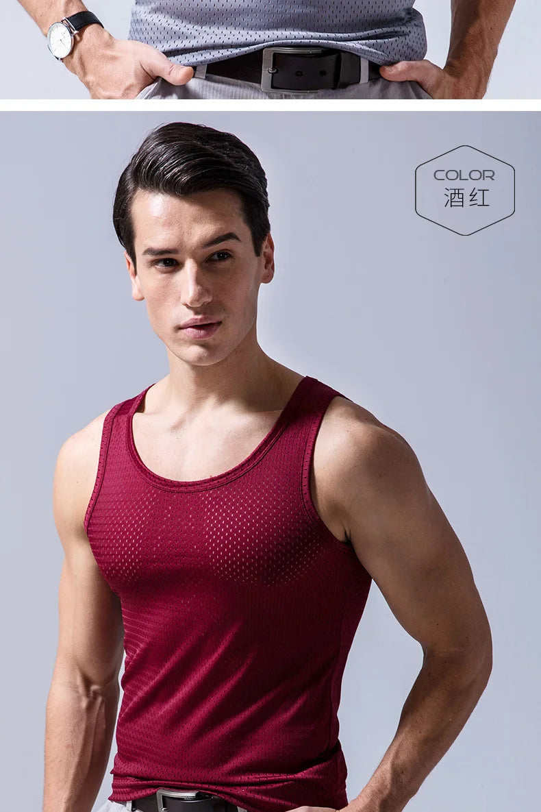 Men’s Sleeveless Mesh Top