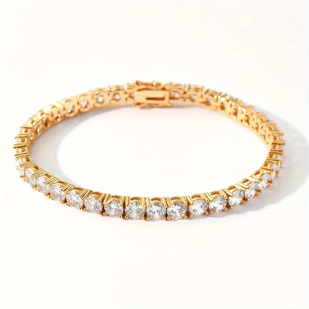 New Pure Copper Tennis Chain Bracelet