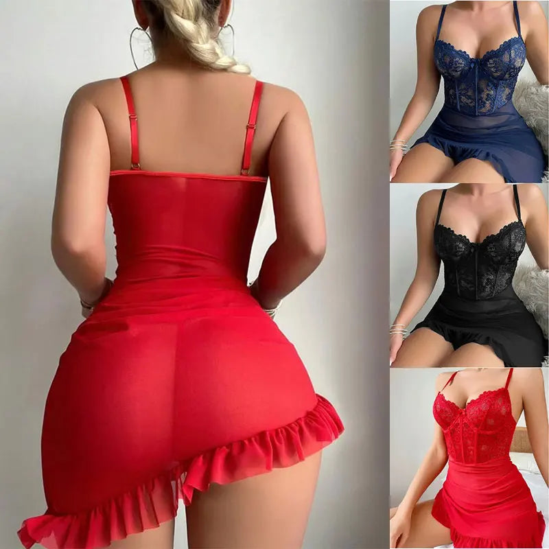 Transparent Lace Lingerie Set