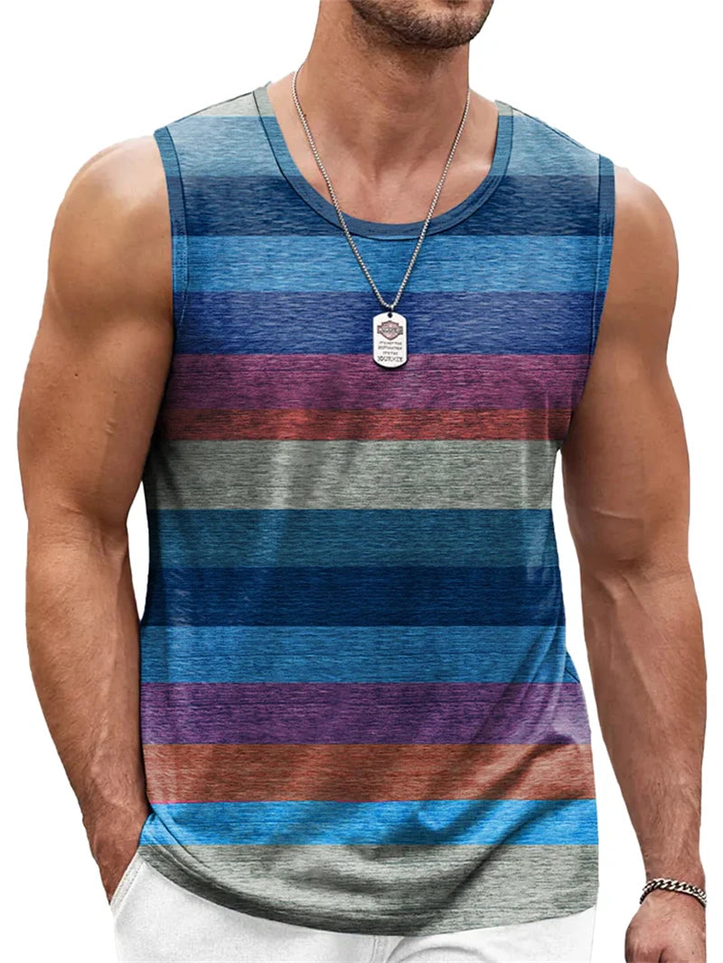 Men’s Retro Striped Tank Top