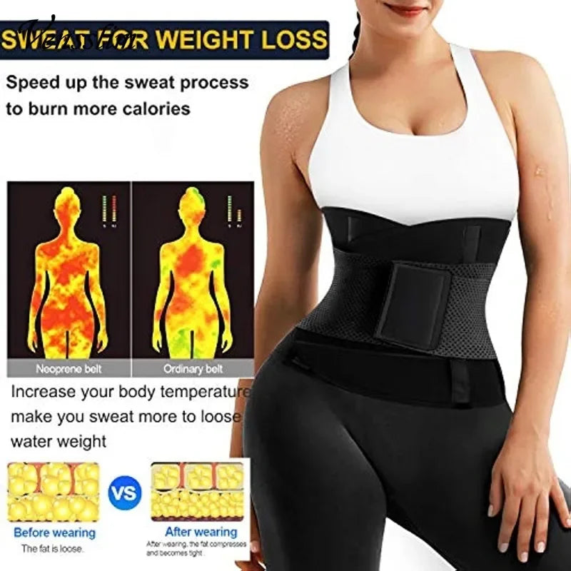 Women Sauna Waist Trainer & Abdomen Trimmer Belt