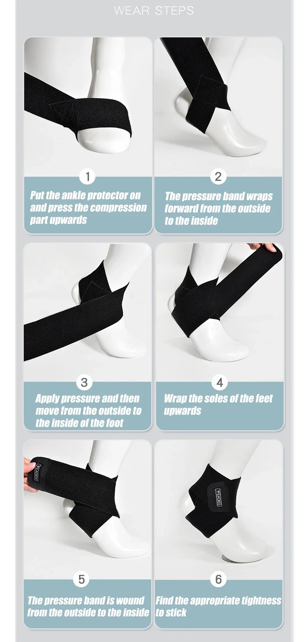 1 pieza de vendaje de soporte de tobillo nuevo para mujeres y hombres