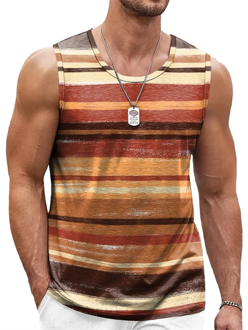 Men’s Retro Striped Tank Top
