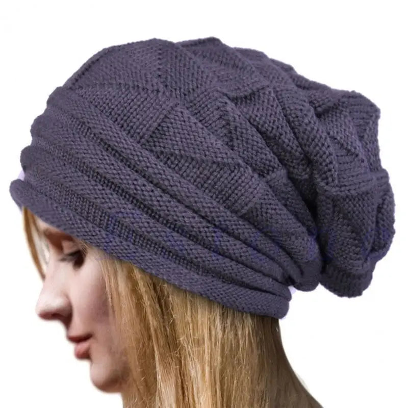 Knitted Oversized Beanie – Unisex
